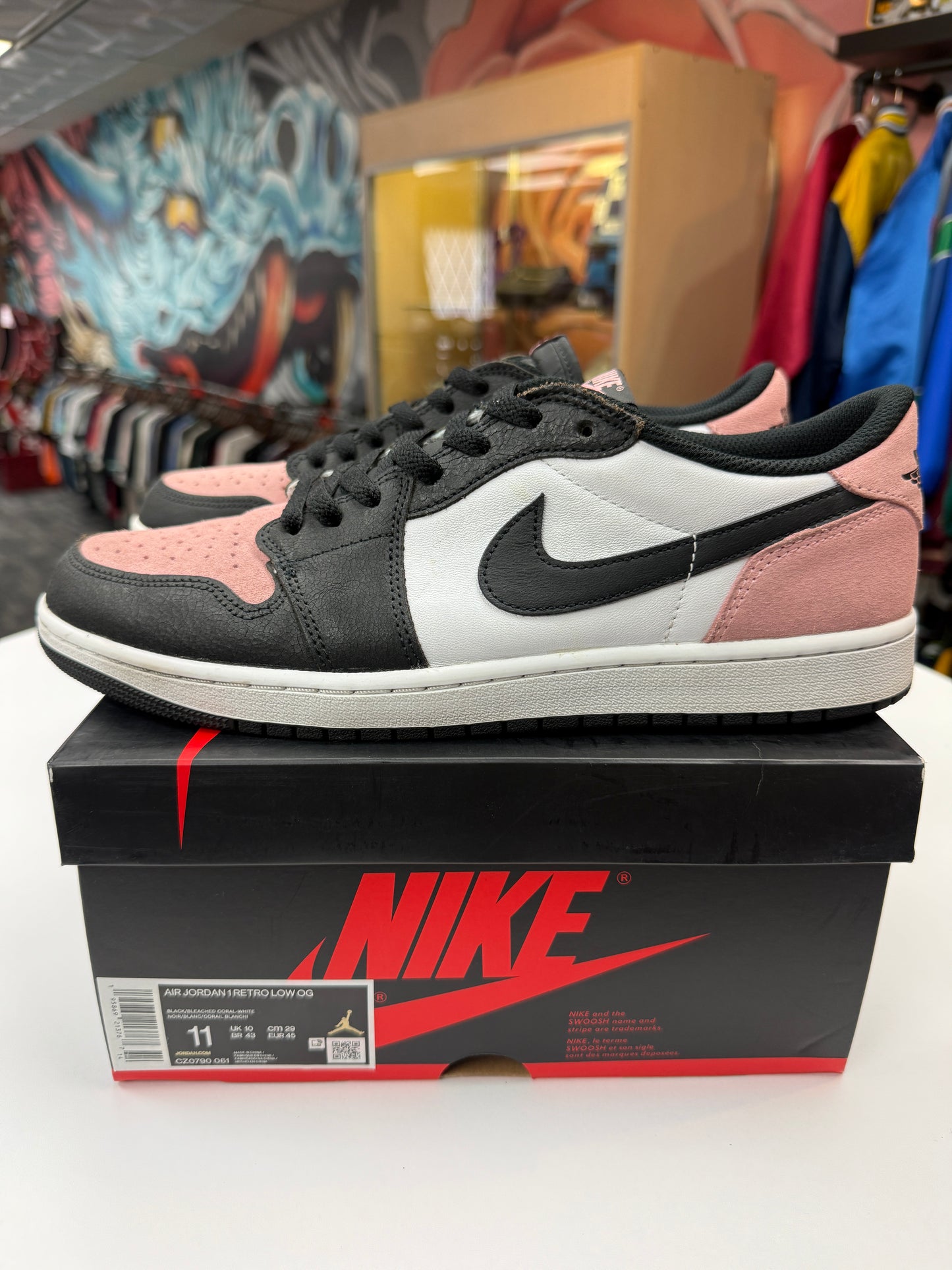 Preowned Bleached Coral Jordan 1 Low