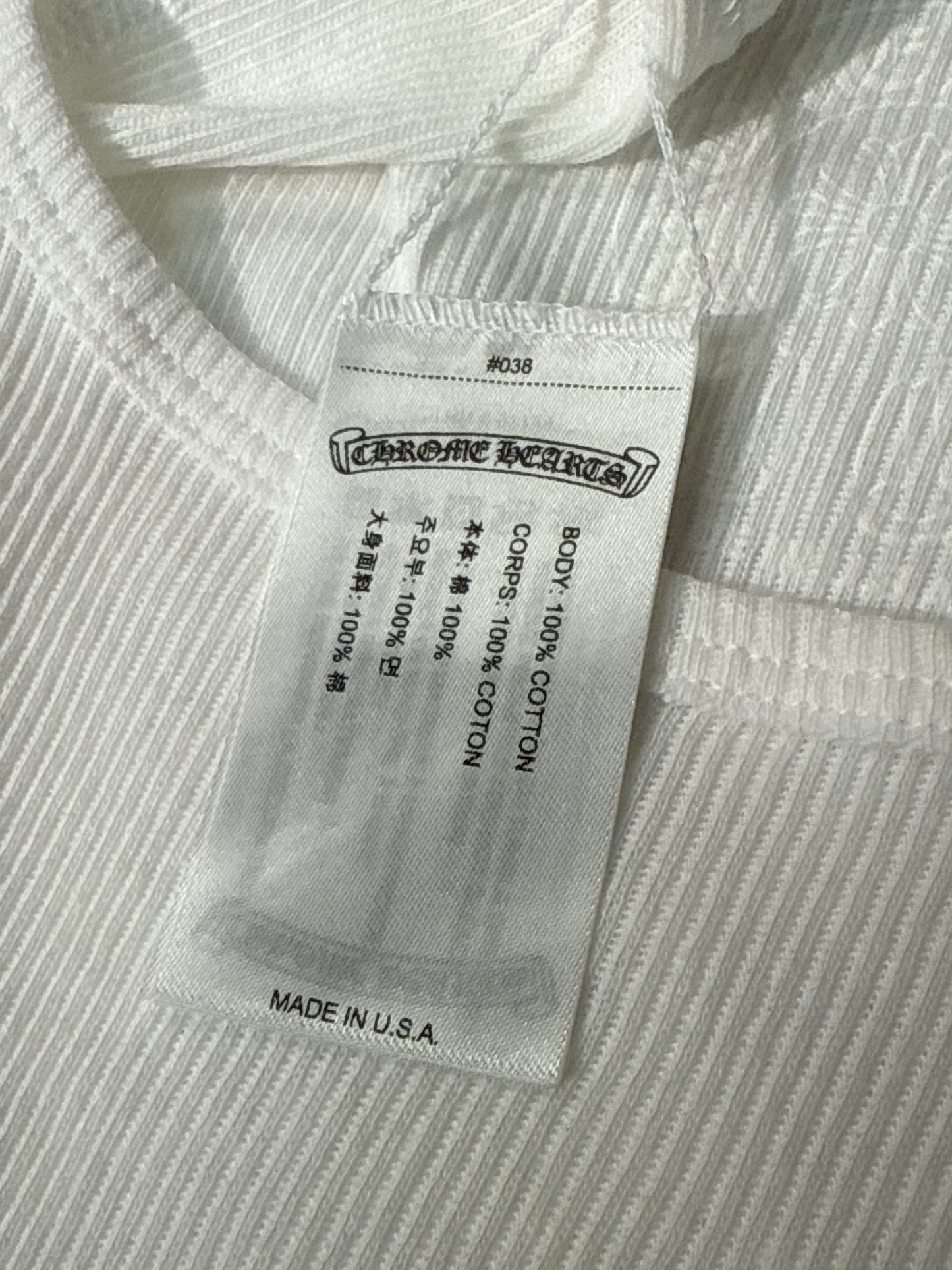 Chrome Hearts T Bar Rib Tank Top