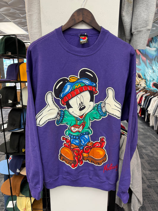 Vintage Mickey Mouse Crewneck Purple