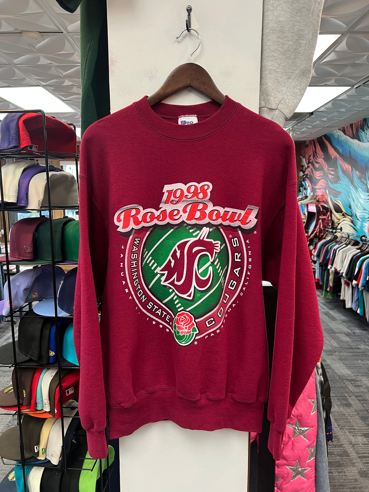 Vintage 1998 Washington State Cougars Rose Bowl Crewneck