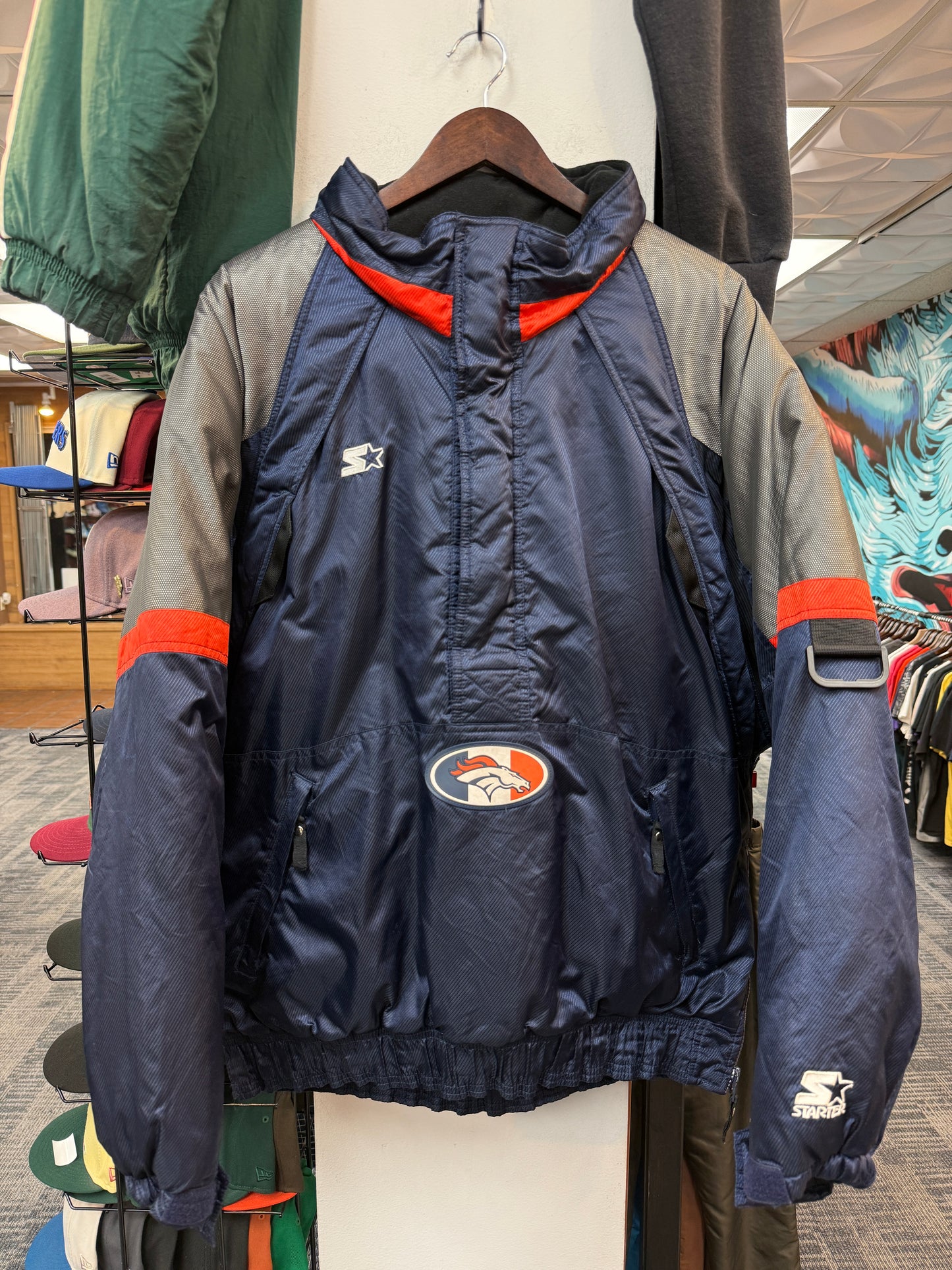Vintage Denver Broncos Pullover Jacket
