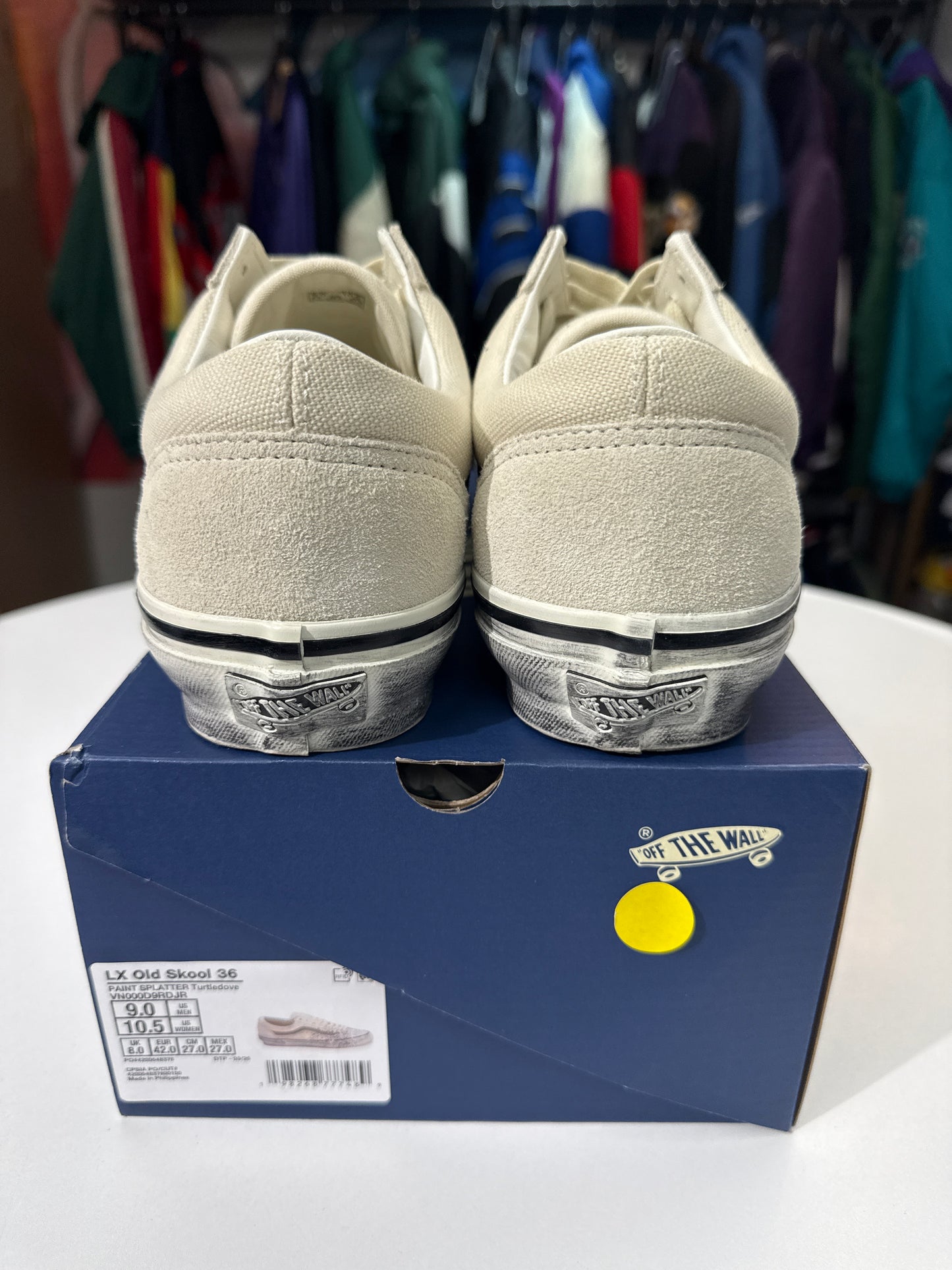 Preowned Vans Premium Old Skool 36 Paint Splatter Turtledove