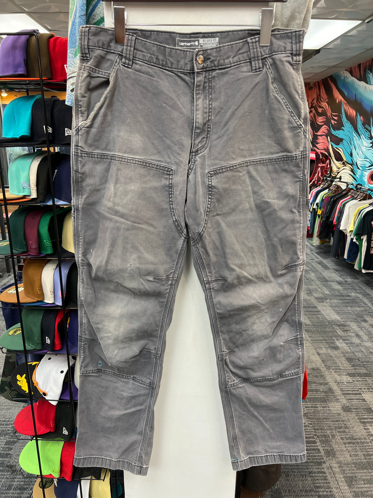 Carhartt Double Knee Faded Grey Pants