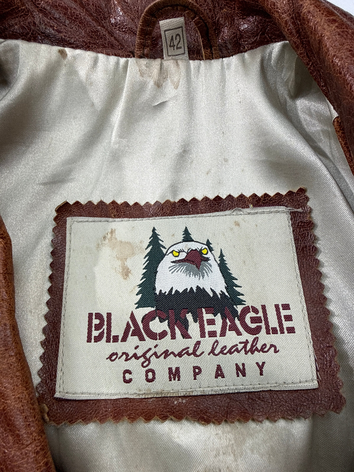 Vintage Black Eagle Leather Jacket