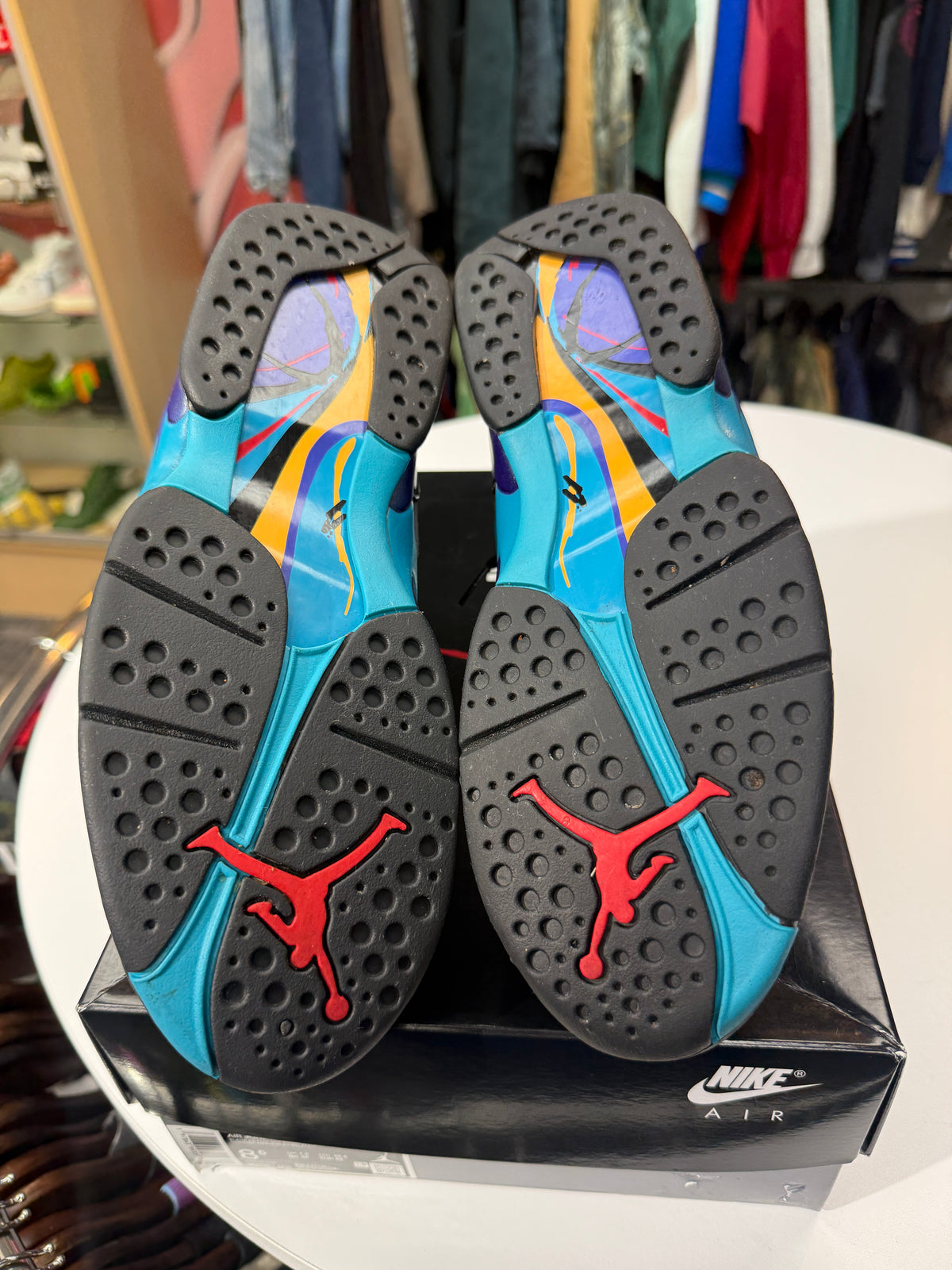 Preowned Aqua Jordan 8 (2025)