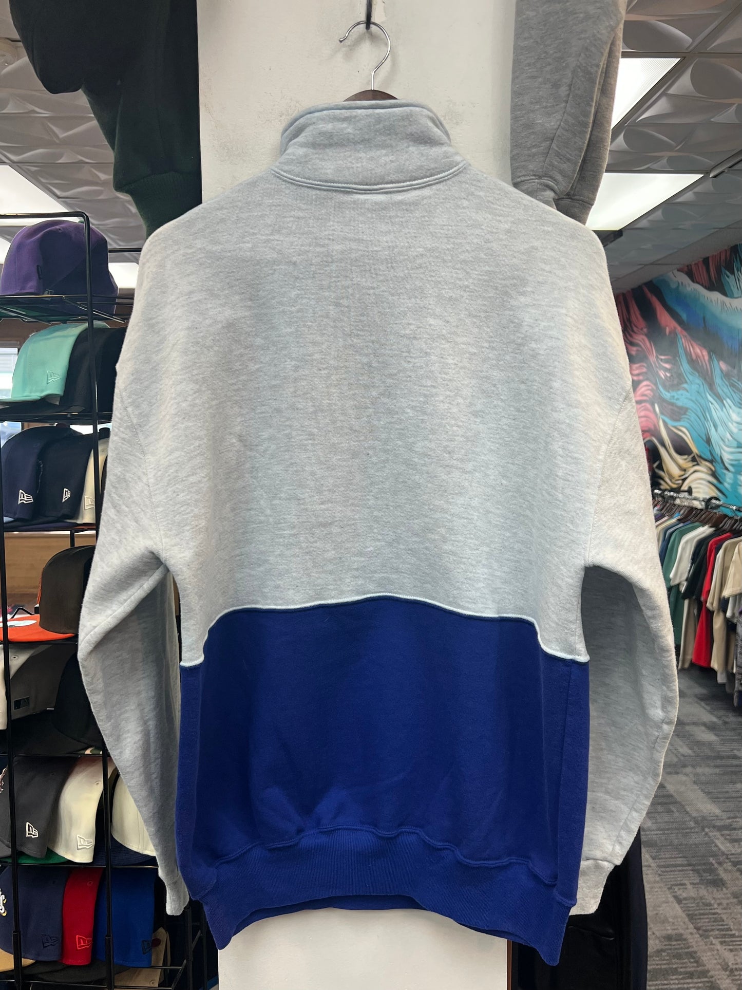 Rush Crest Quarter Zip Grey/Blue