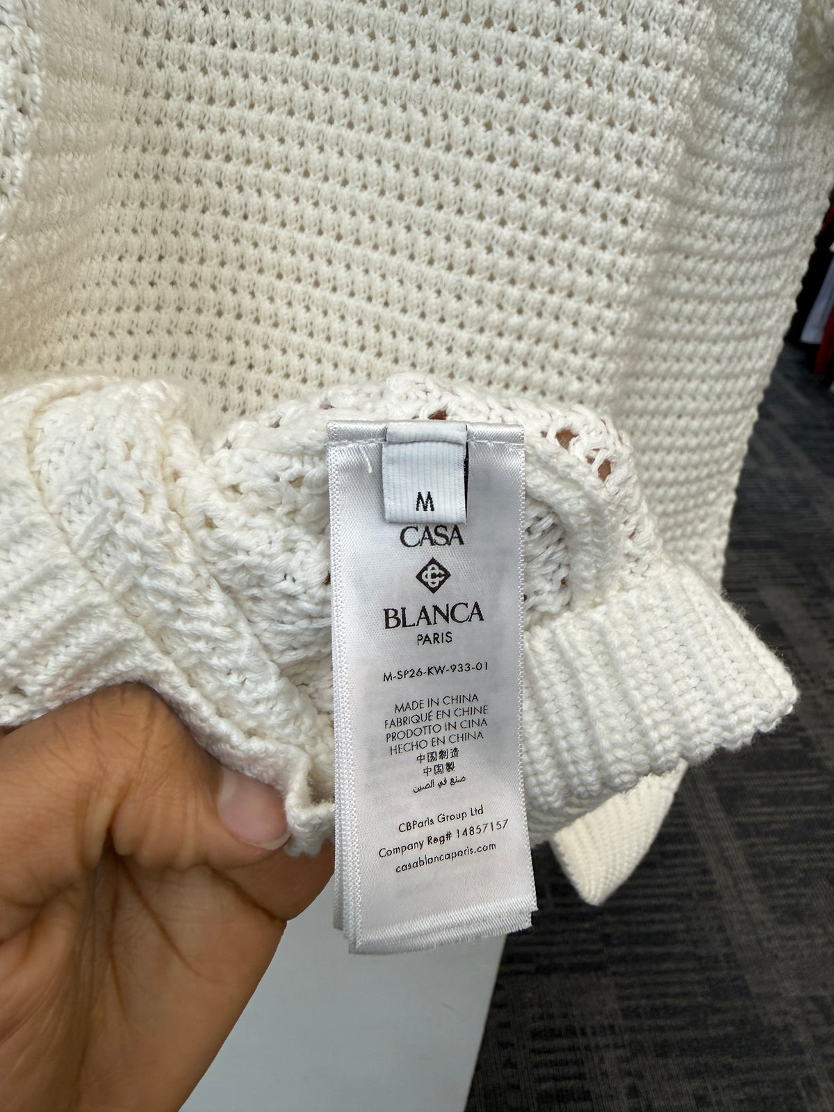 Casablanca Crochet Cotton Camp Shirt