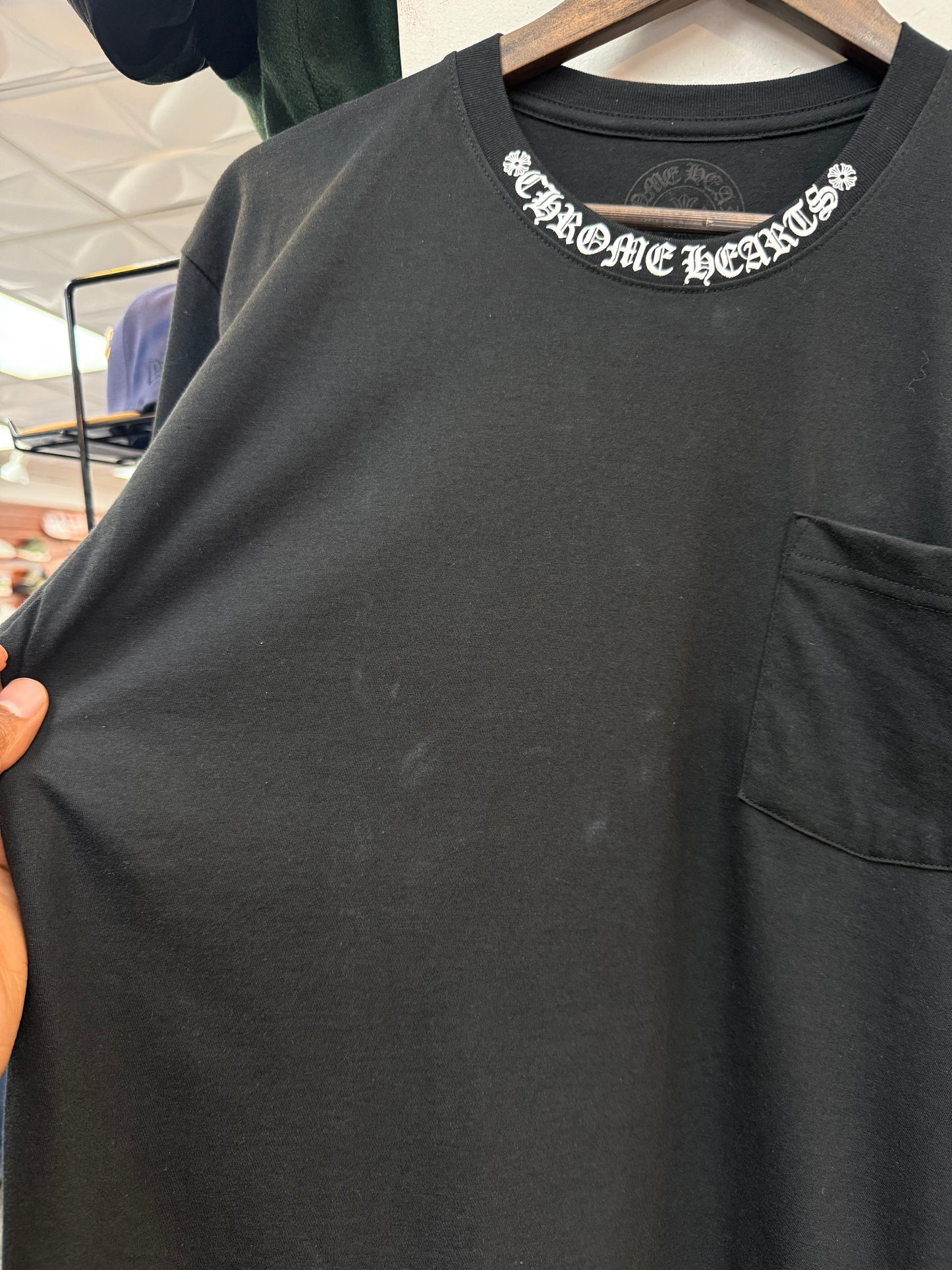 New Chrome Hearts Neck Logo Pocket Tee