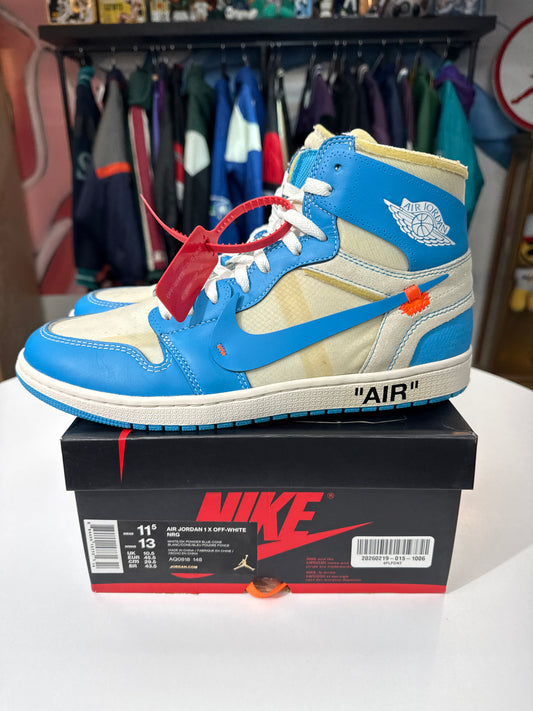 Preowned Off-White Jordan 1 University Blue