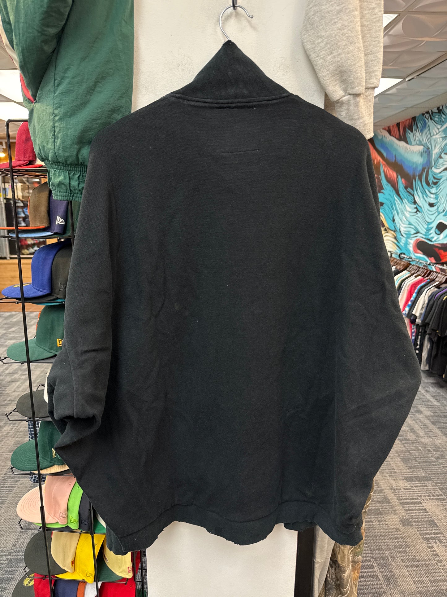 Maison Mihara Oversized Zipper Distressed Track Jacket