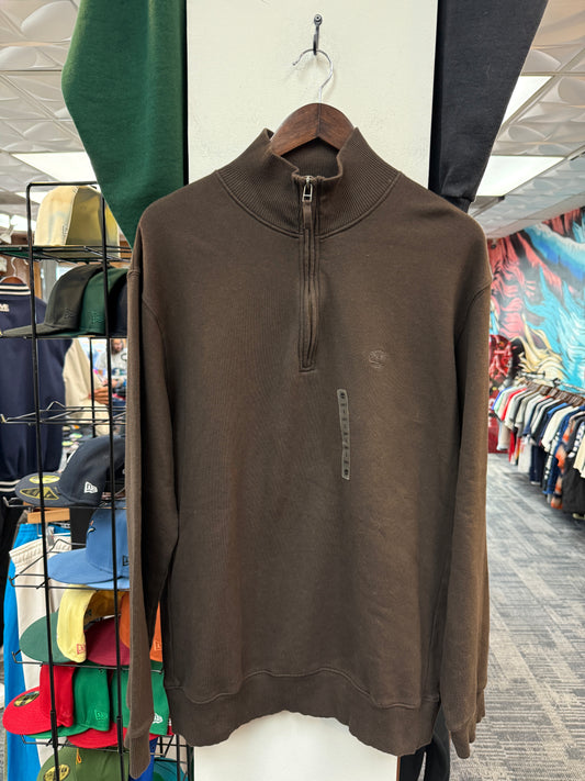 New Timberland Brown Quarter Zip