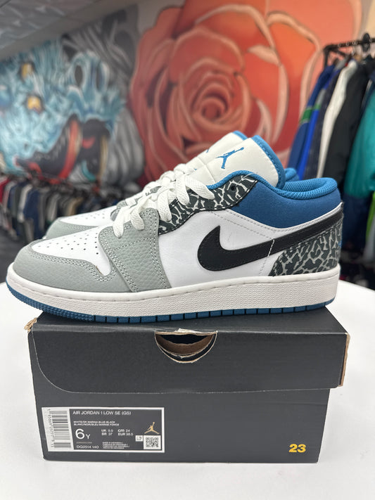 New Jordan 1 Low True Blue (GS)