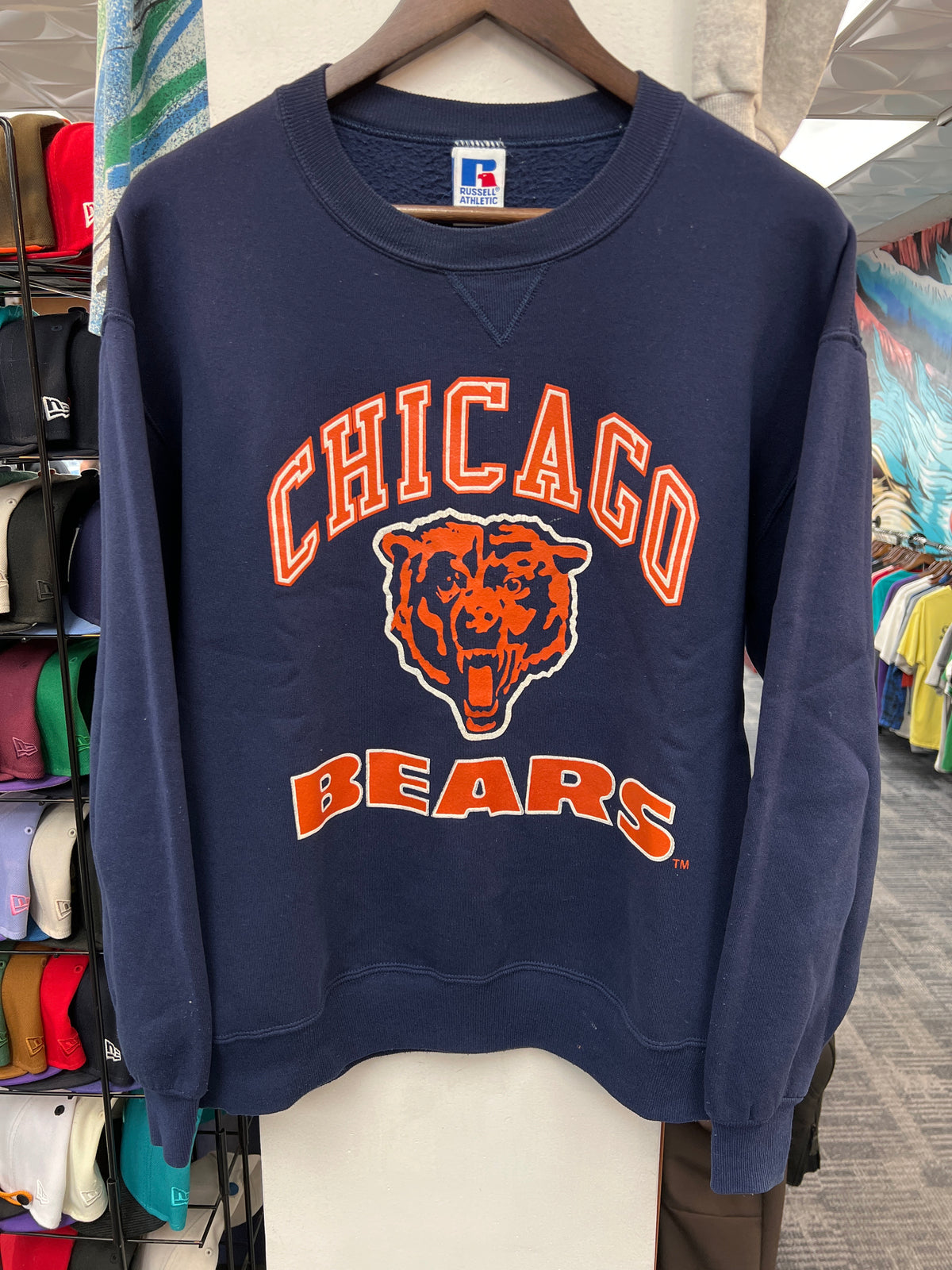Vintage Russell Chicago Bears Navy Crewneck