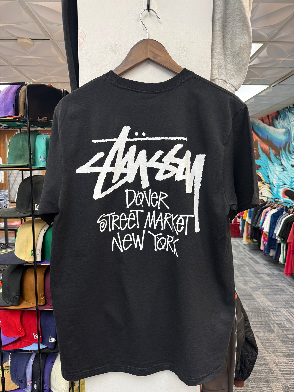 New Stussy Dover Street Black Tee