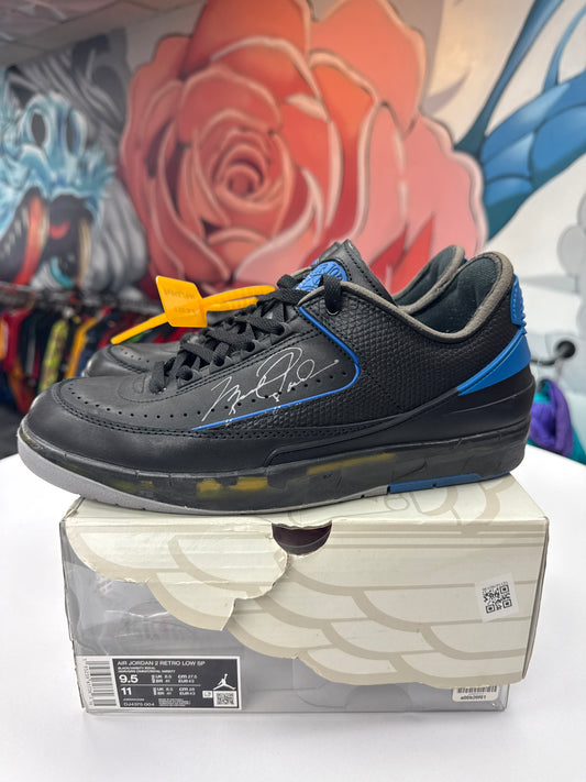Preowned Off-White Jordan 2 Black/Blue