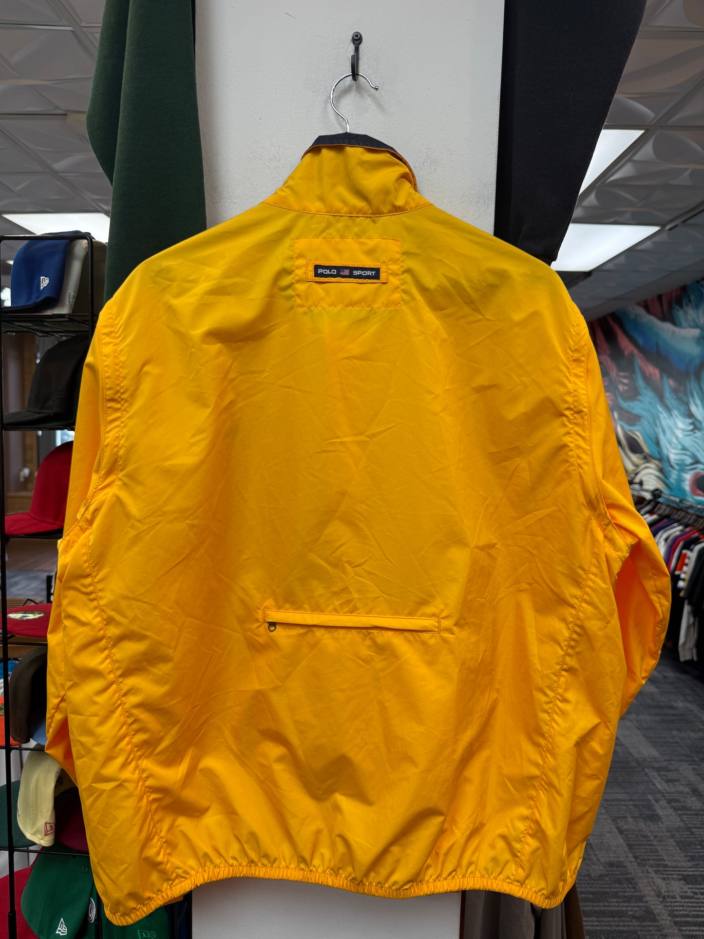 Vintage Polo Sport Yellow Track Jacket