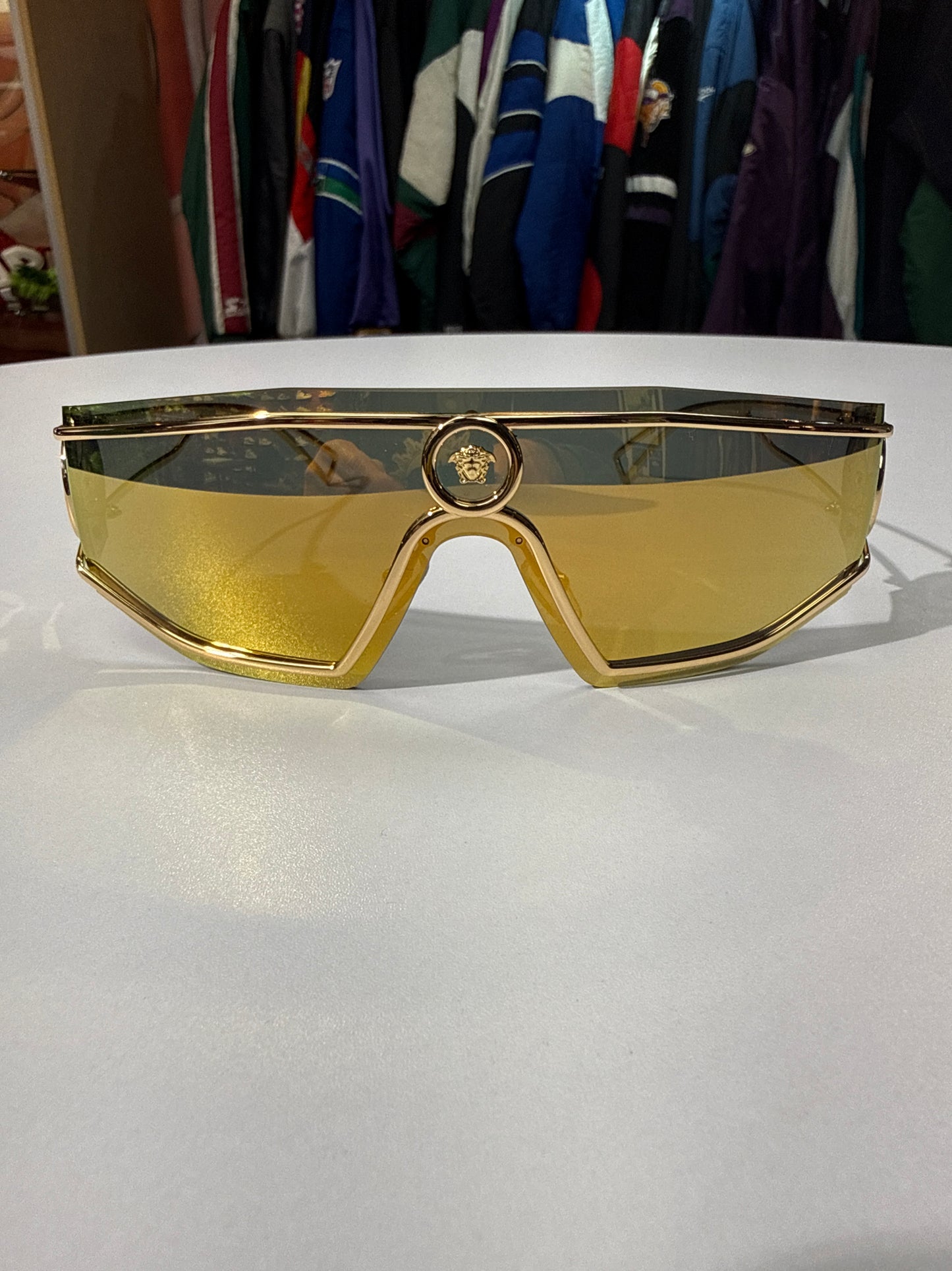 Versace VE2226 Mirrored Shield Sunglasses