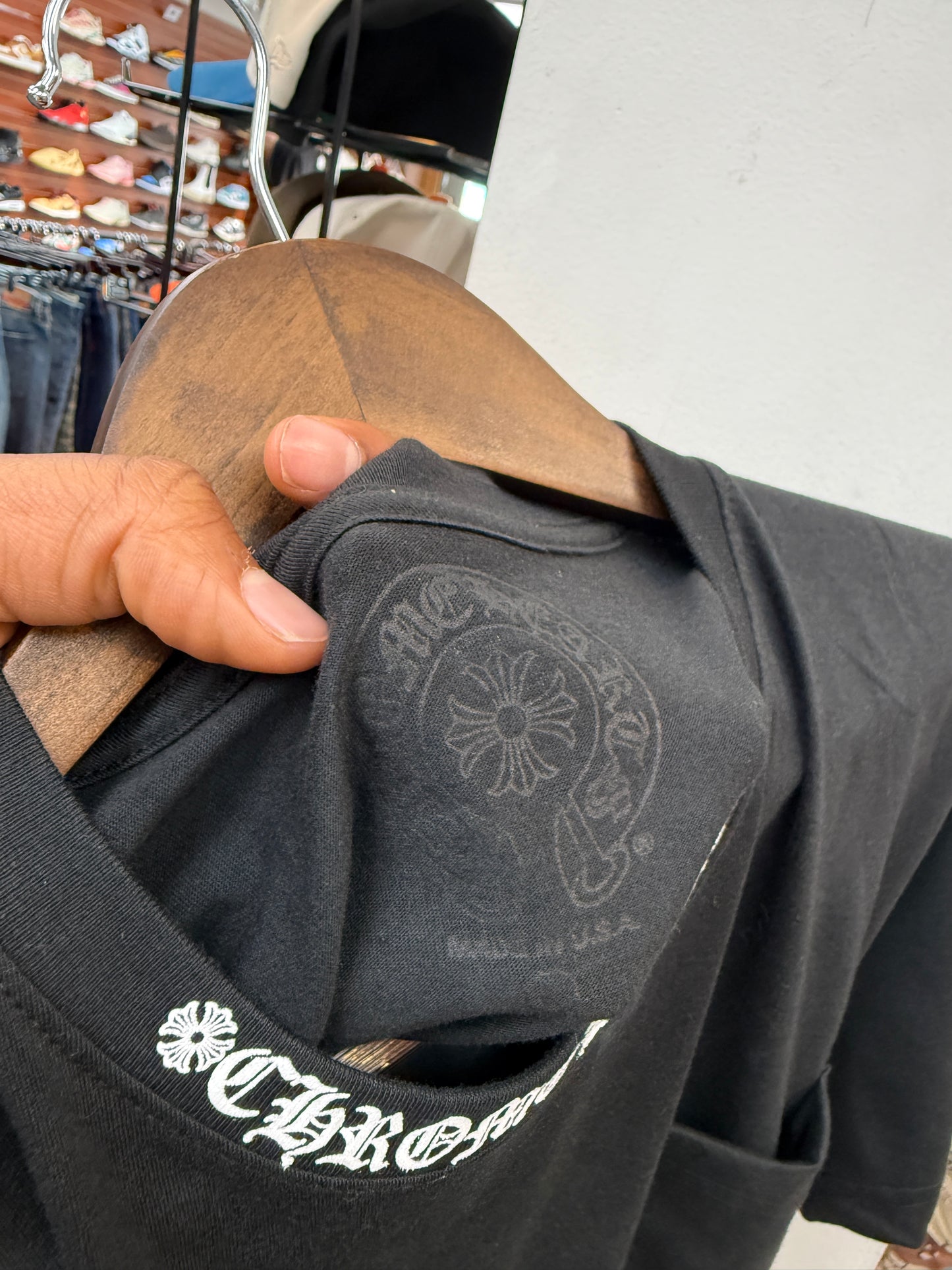New Chrome Hearts Neck Logo Pocket Tee