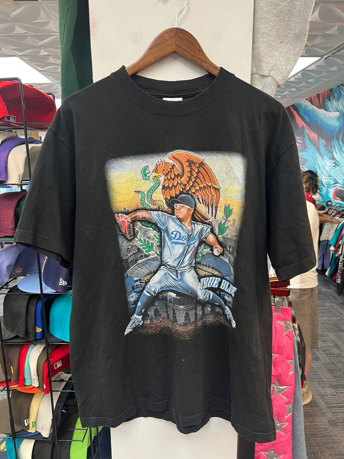 Shaka Wear Black Dodgers Graphic Tee