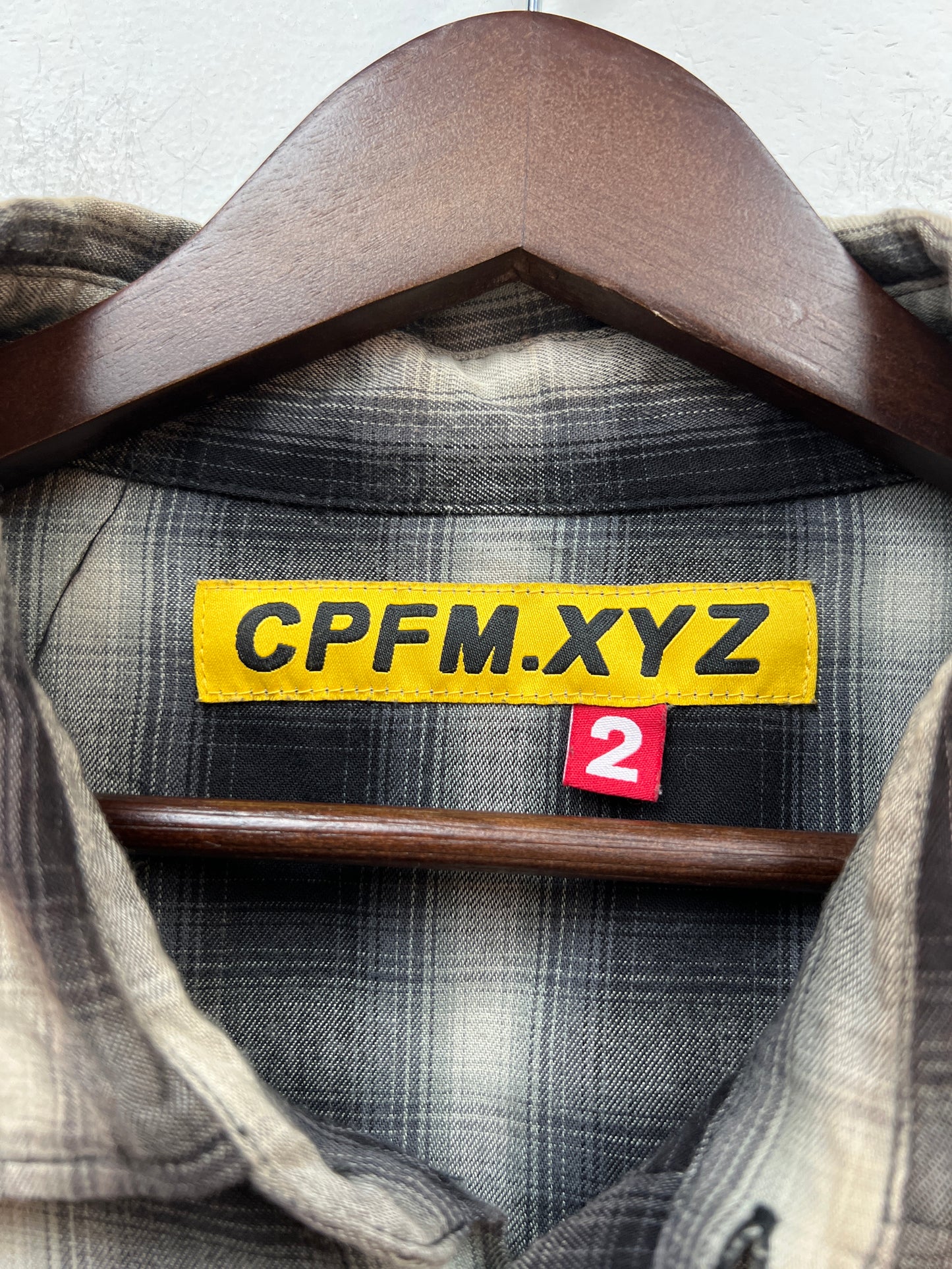 CPFM Double Vision Check Flannel Black