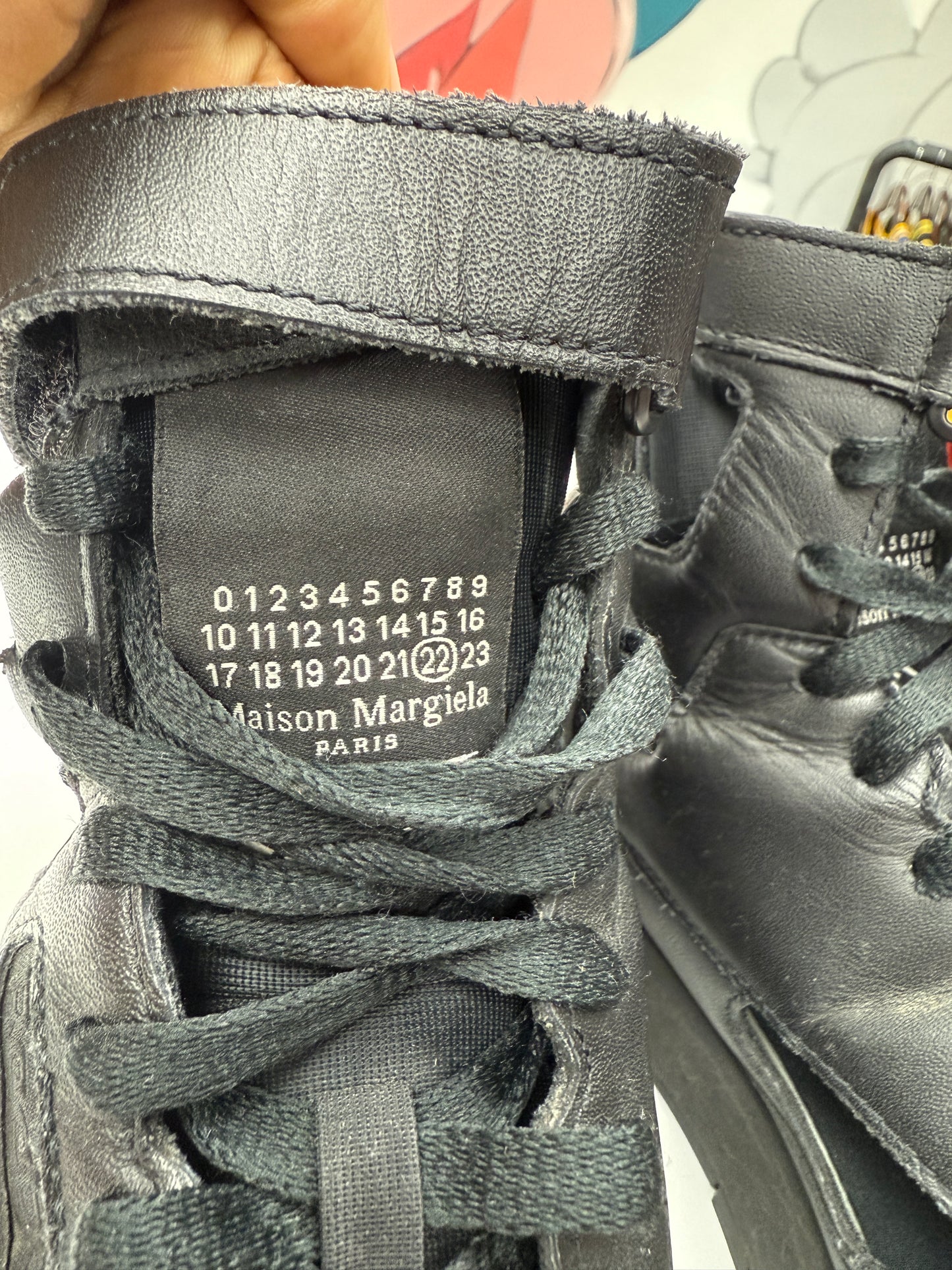 Preowned Margiela Reebok Leather Tabi High