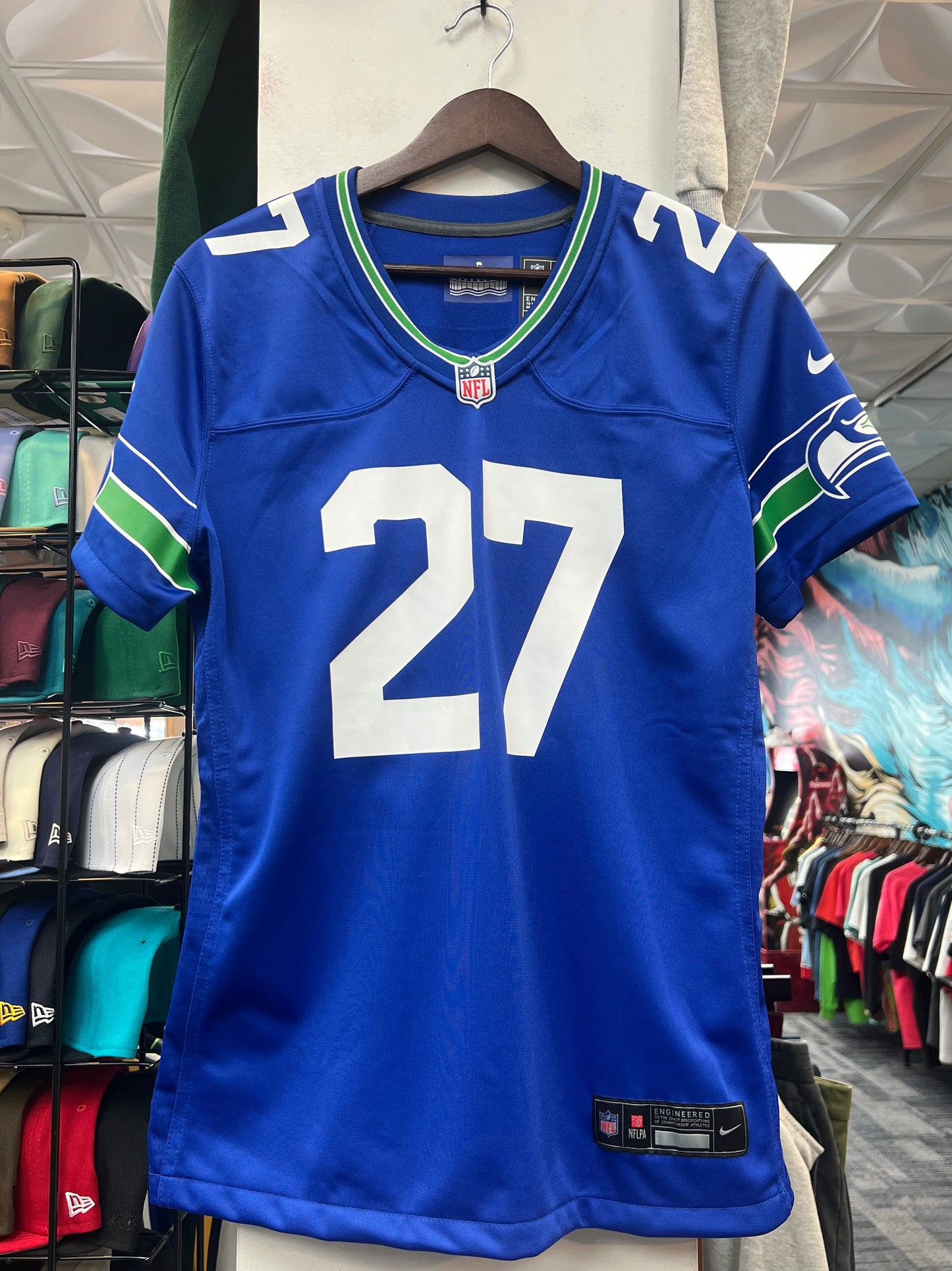 Nike Seahawks Riq Woolen Throwback Jersey