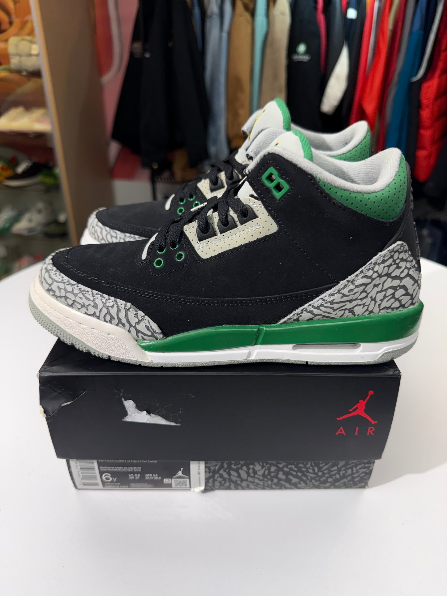Preowned Pine Green Jordan 3