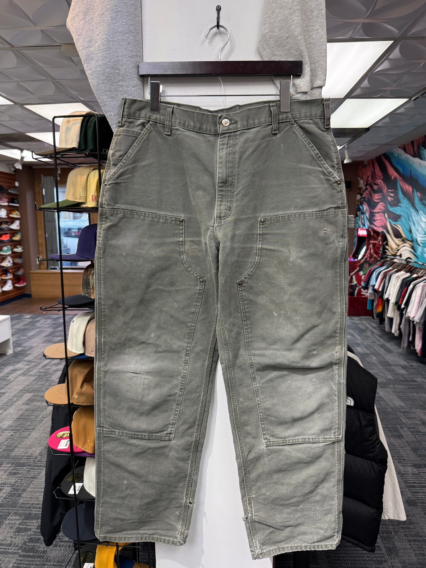 Vintage Olive Carhartt Double Knees