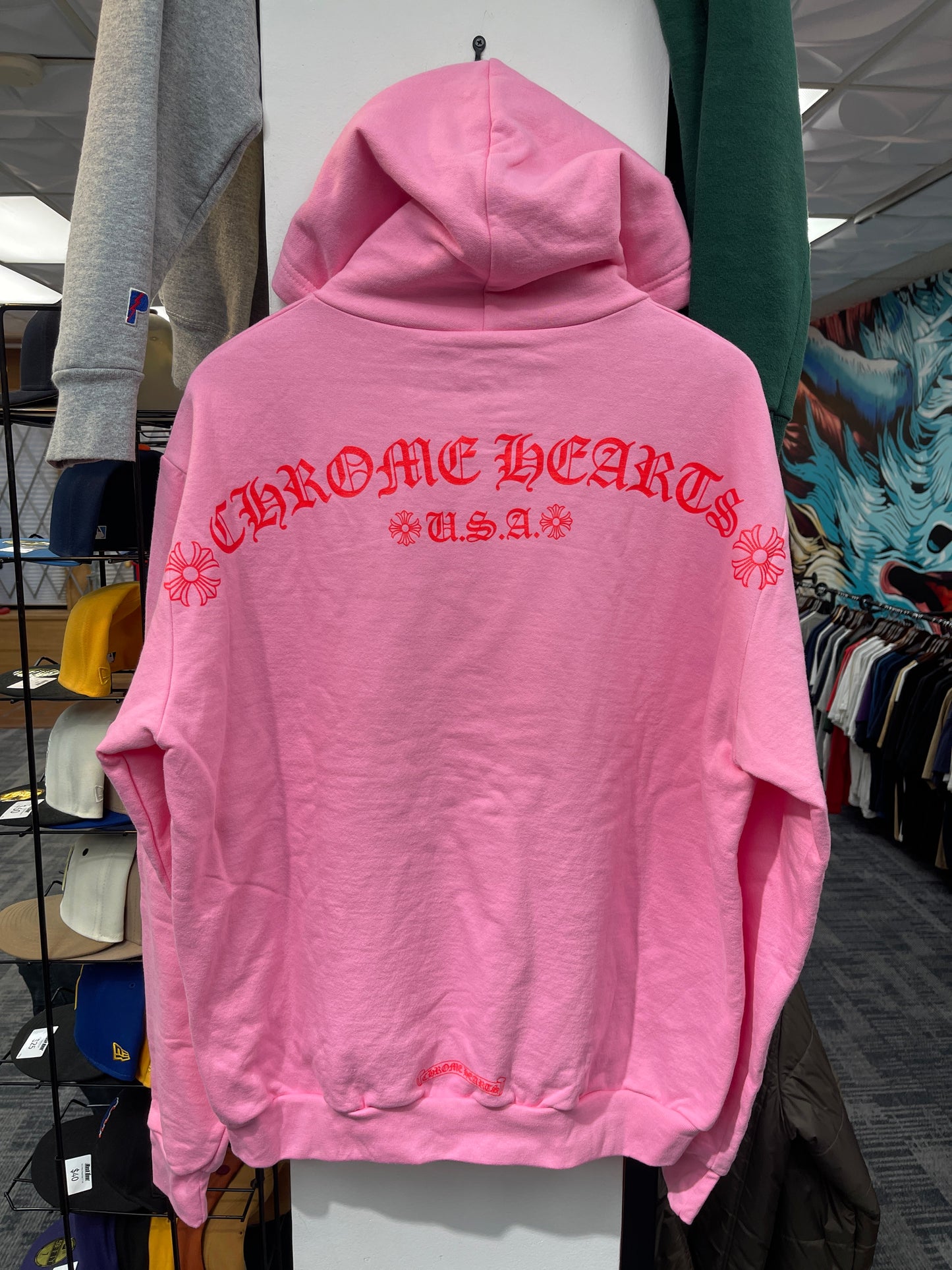 New Chrome Hearts Pink Hoodie