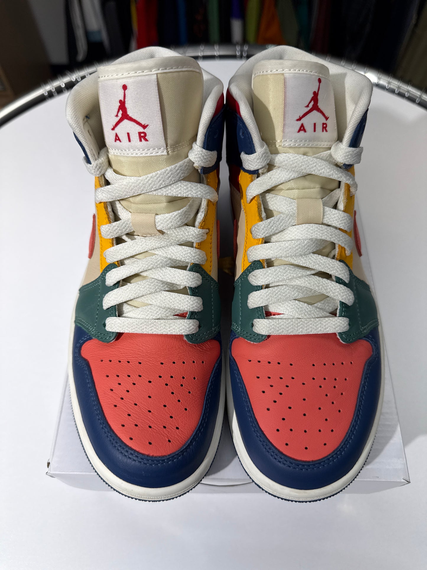 Preowned Jordan 1 Mid Multi Color