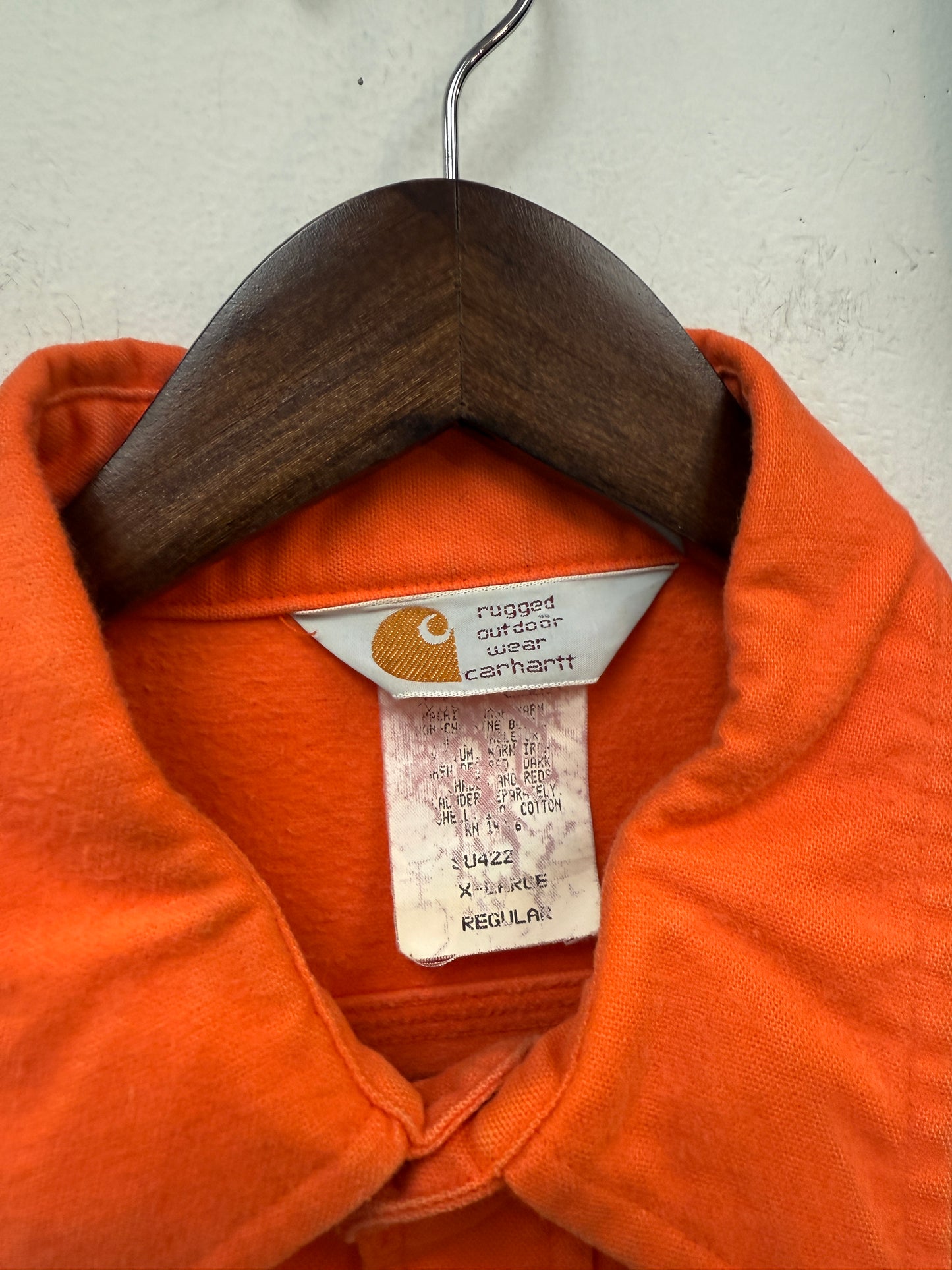 Vintage Carhartt Orange Button Up