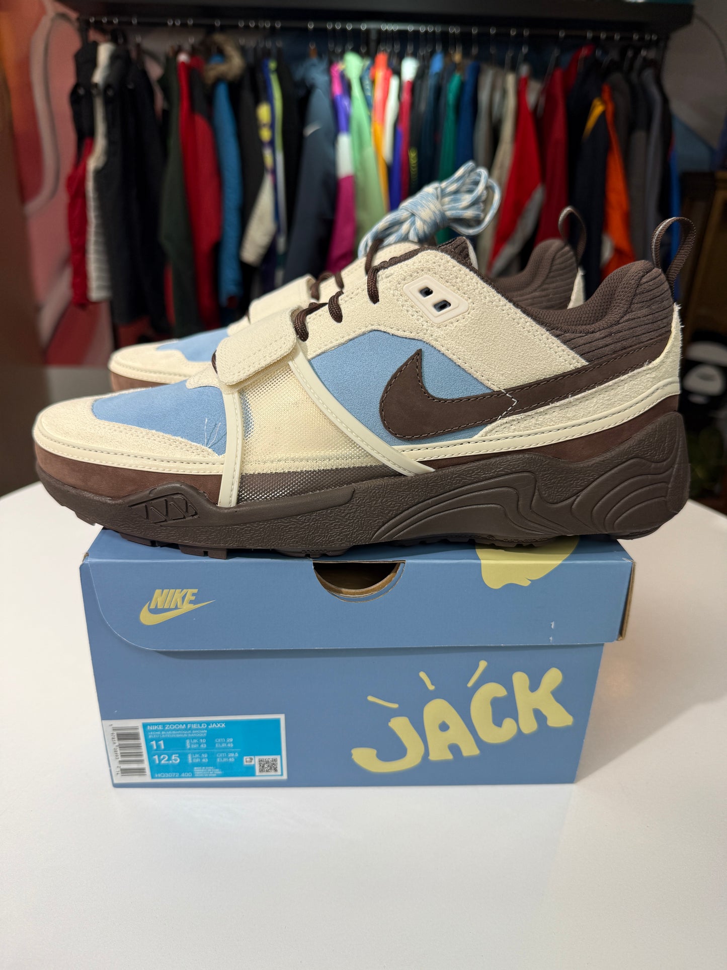 New Leche Blue Travis Scott Zoom Field Jaxx
