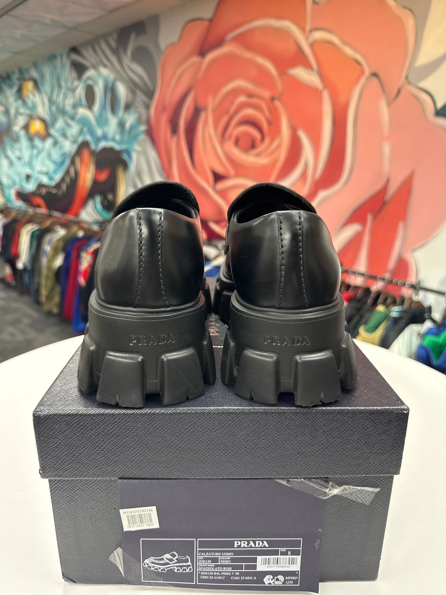 Preowned Prada Monolith Loafers