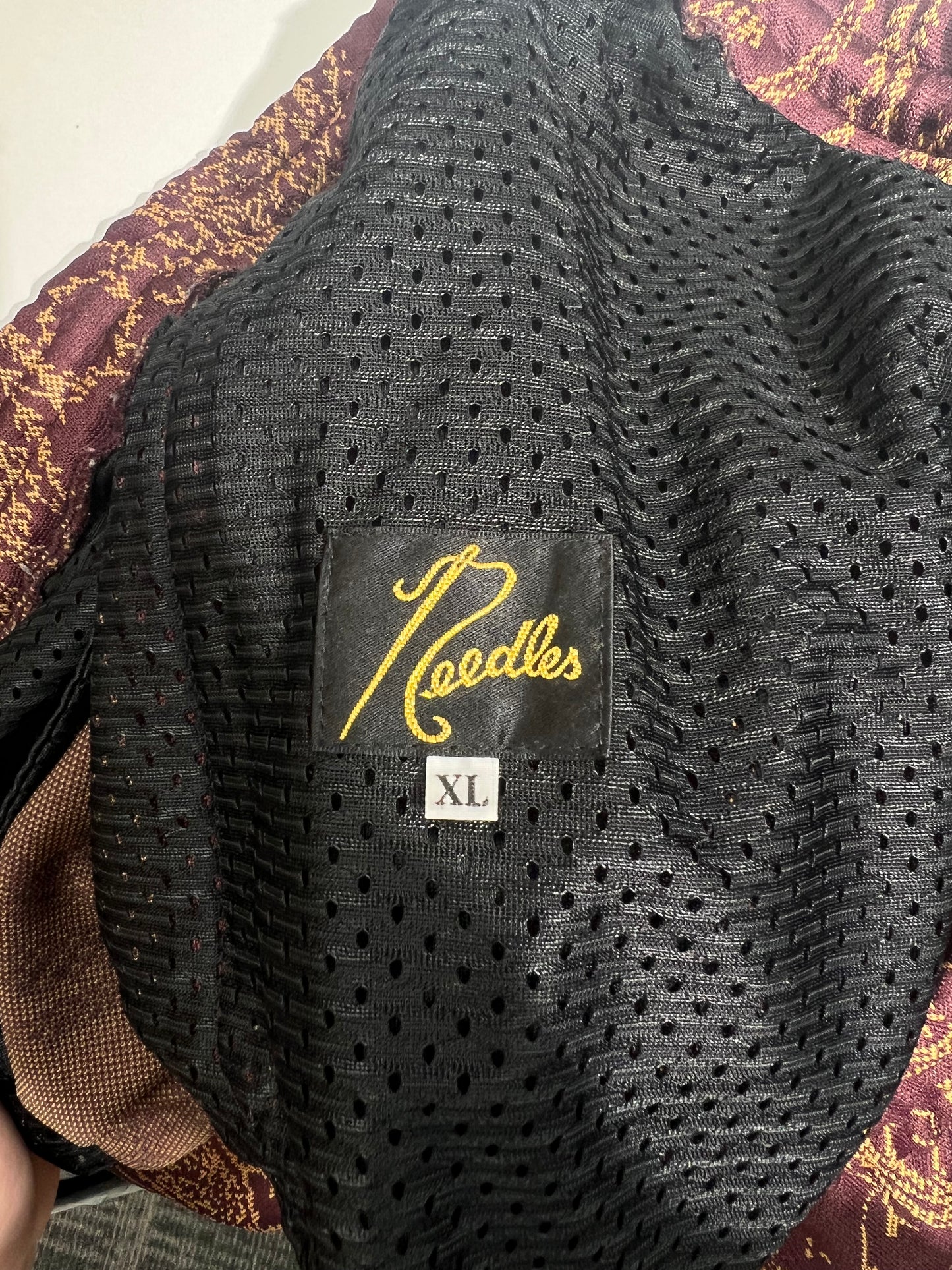 Needles Track Pants Bordeaux Paisley Pattern