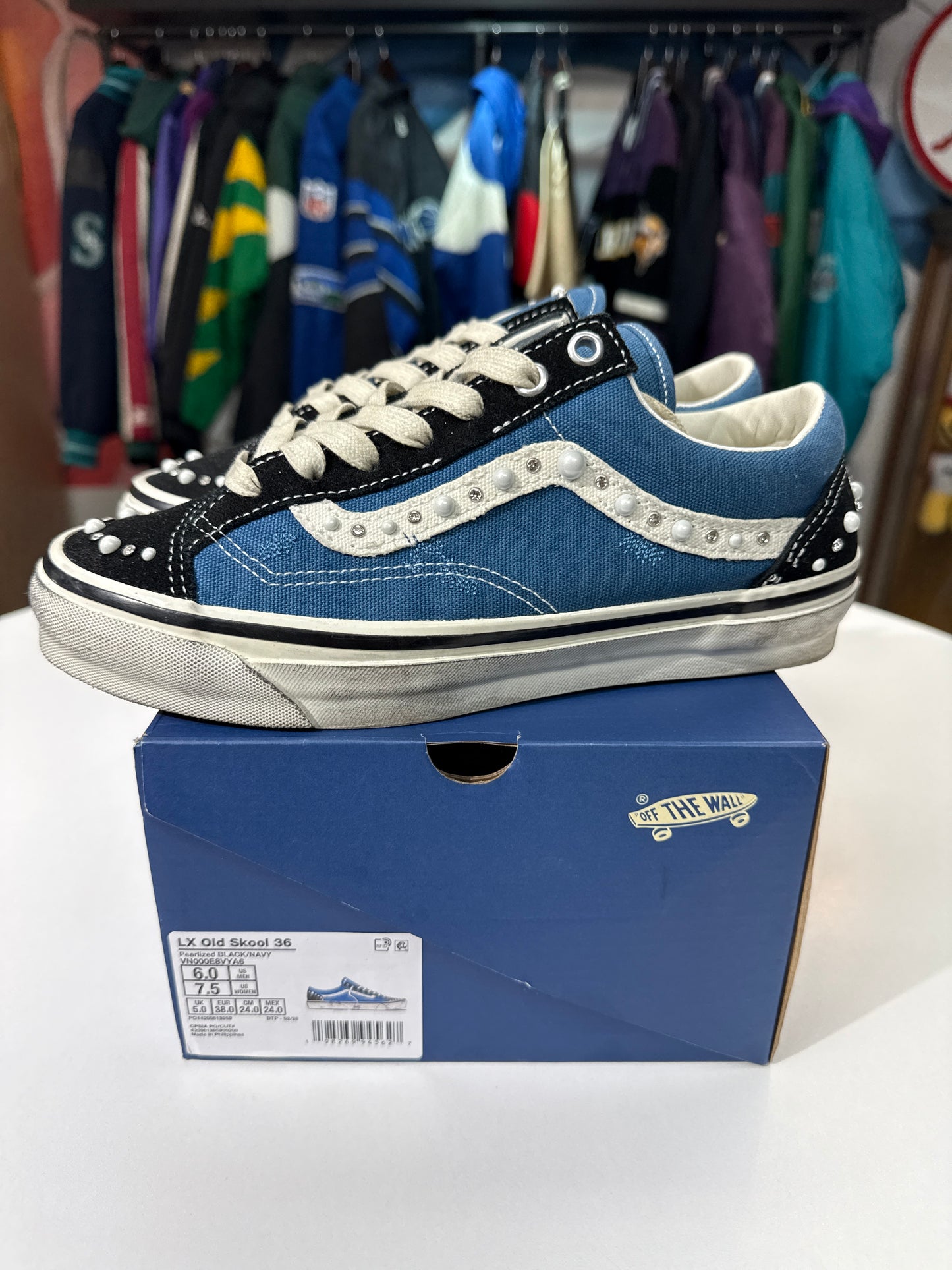 Preowned Vans LX Old Skool 36 Pearlized Pack Navy