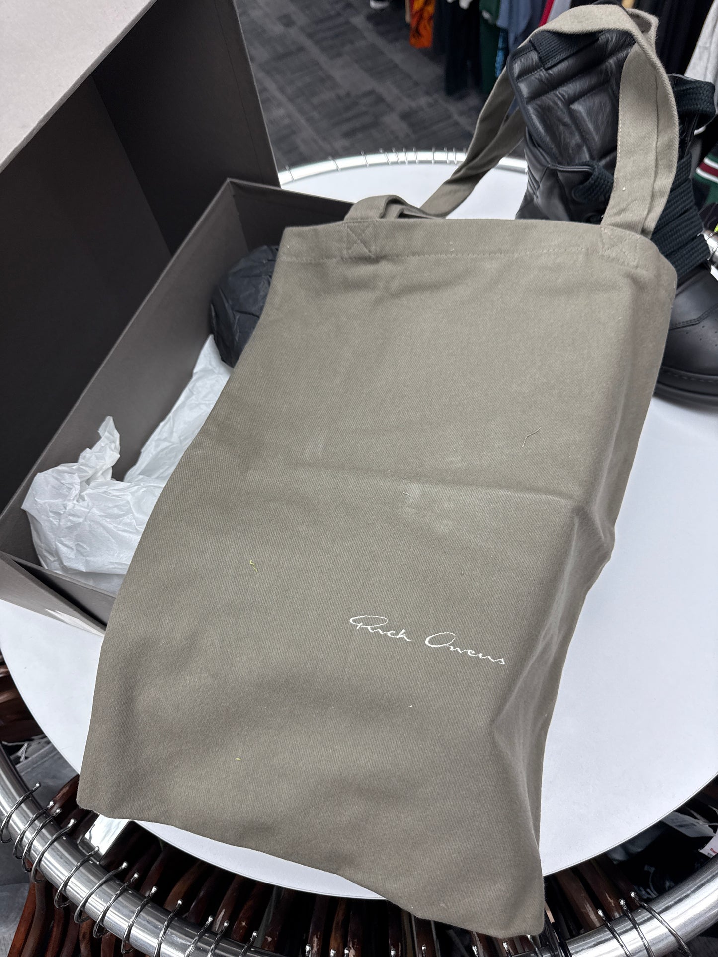 Preowned Rick Owens Jumbo Lace Geobasket Black