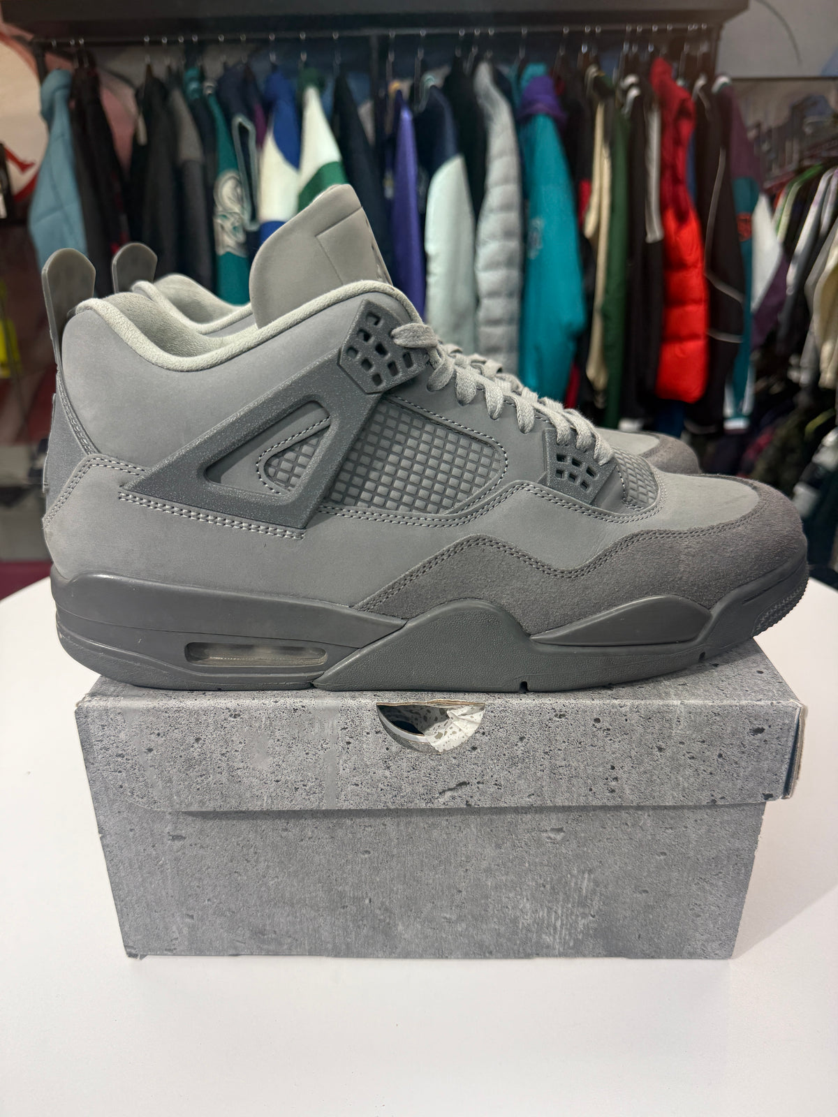 Preowned Paris Olympics Wet Cement Jordan 4