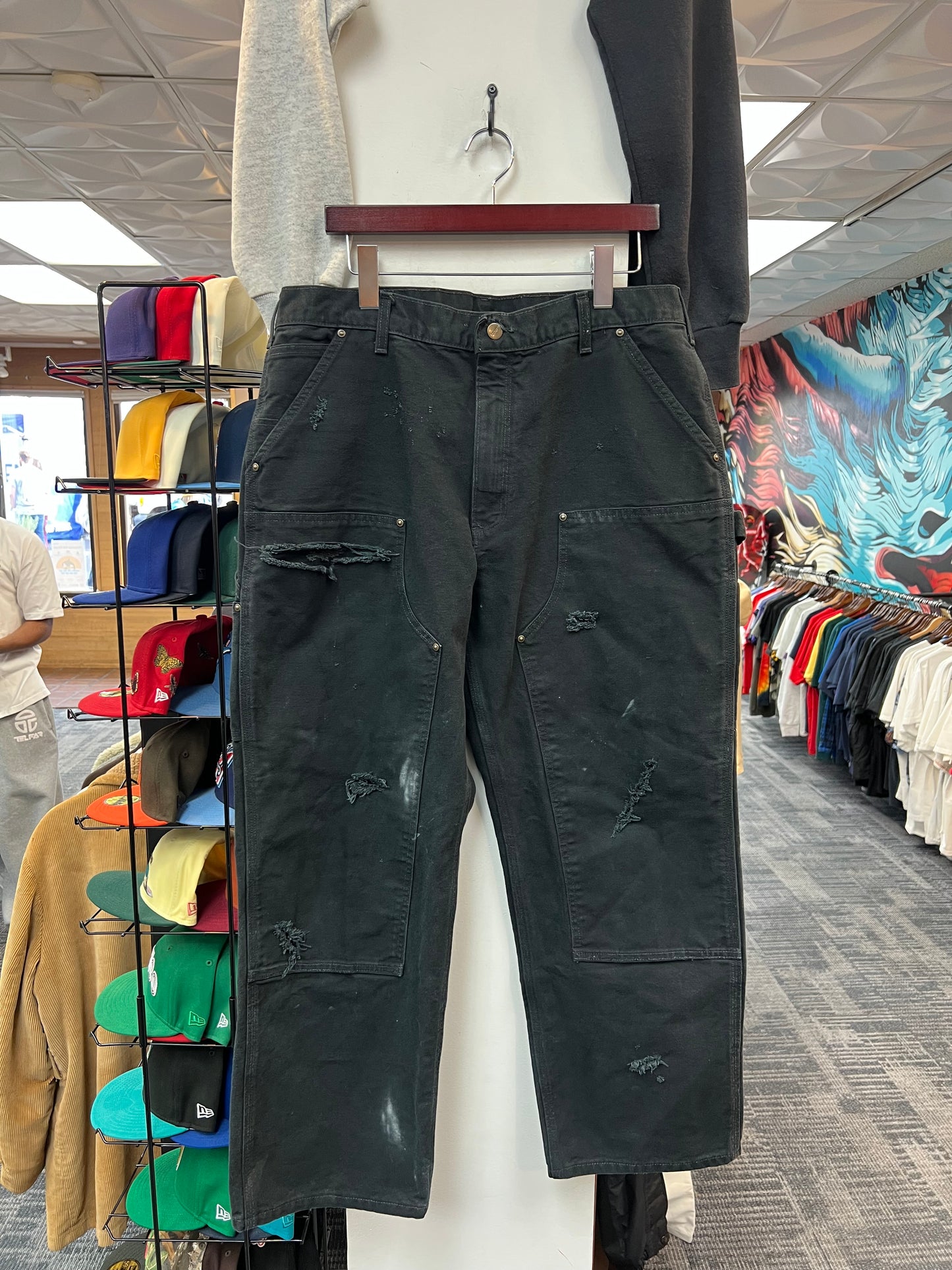 Carhartt Double Knee Black Cargo Pants