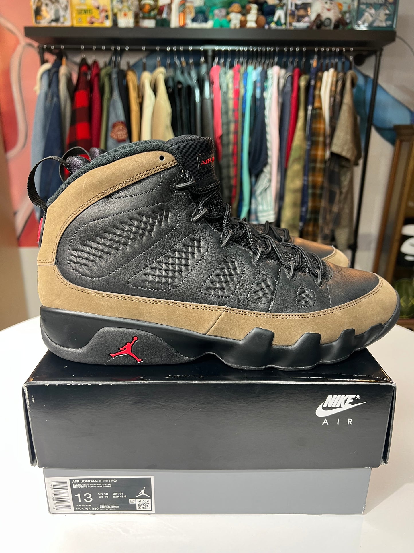Preowned Jordan 9 Olive (2024)
