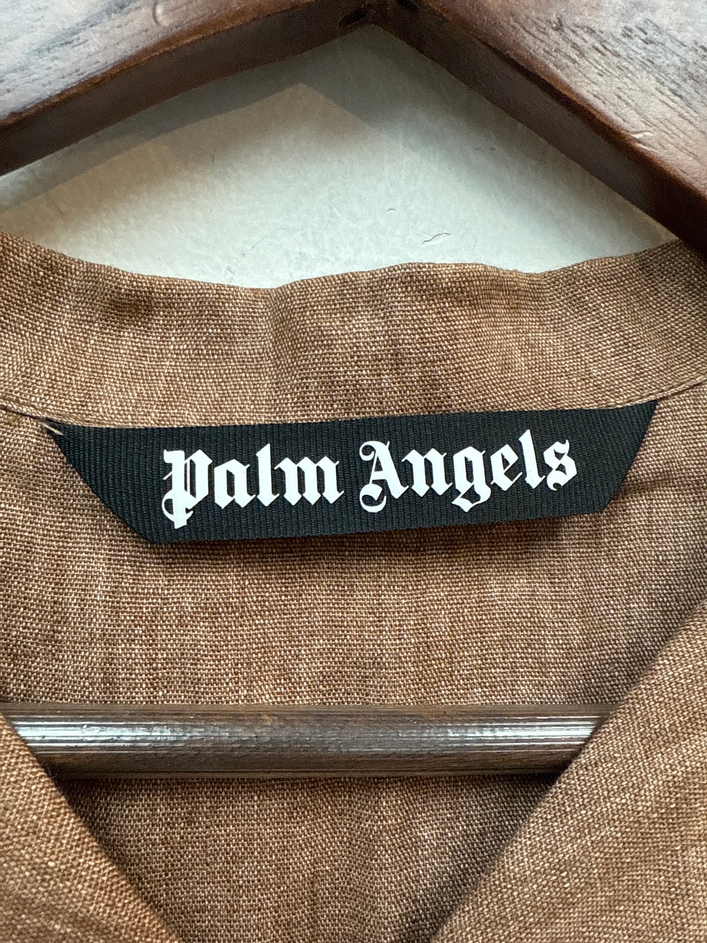New Palm Angels Bowling Linen Shirt