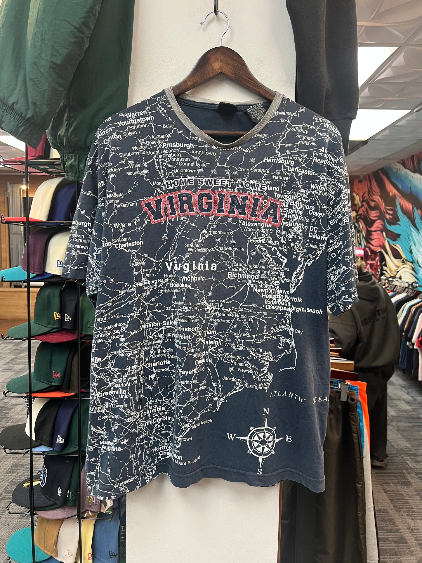 Vintage Virginia Map T-Shirt