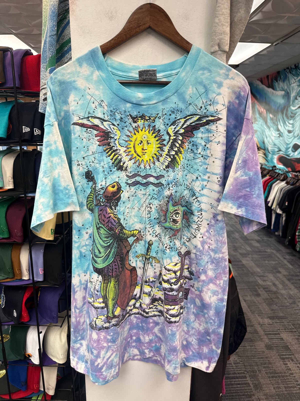 Vintage Liquid Blue Ian Bohorquez AOP Art Tee