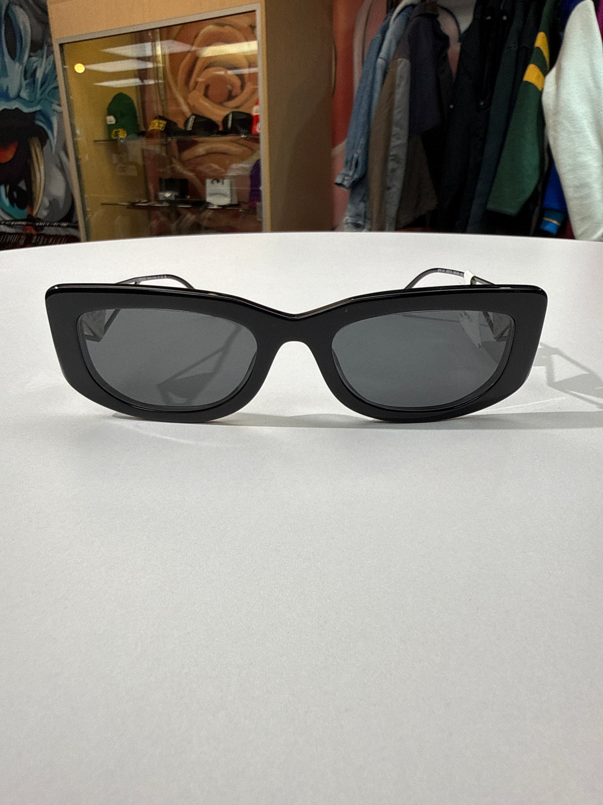 Prada SPR14Y Triangle Plaque Rectangular Sunglasses