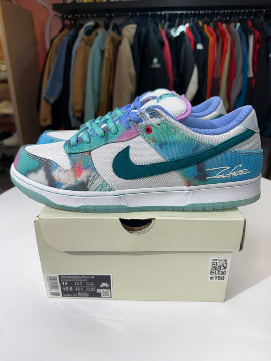Preowned Bleached Aqua Futura Laboratories Nike SB