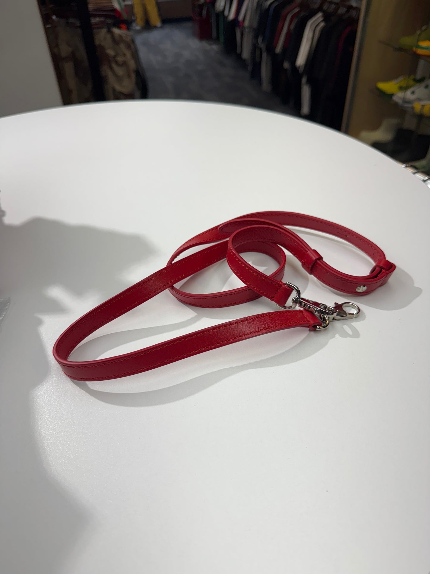 Off-White Binder Clip Small Soft Leather Crossbody Red Bag