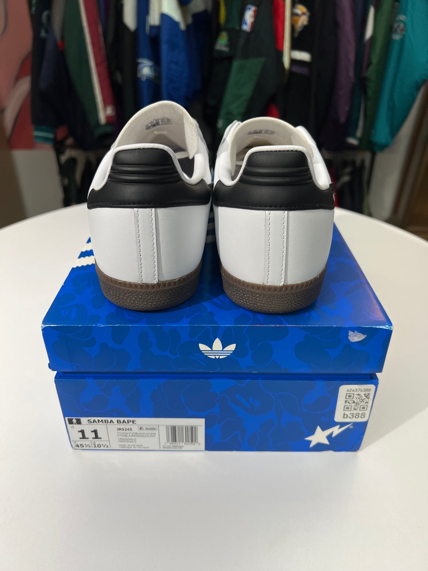 New Adidas x BAPE Samba White Black Gum