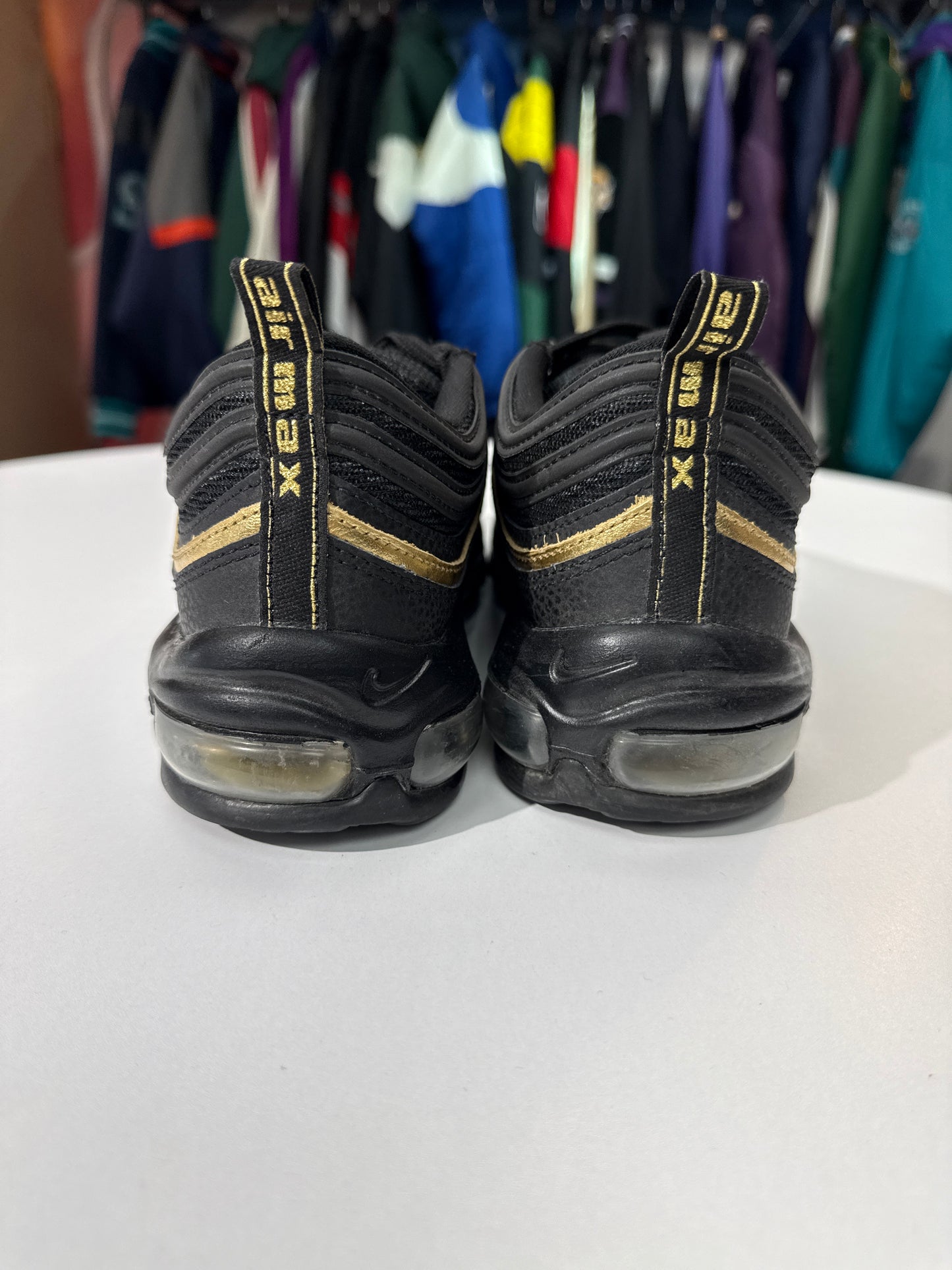 Preowned Nike Air Max 97 CM Black Metallic Gold