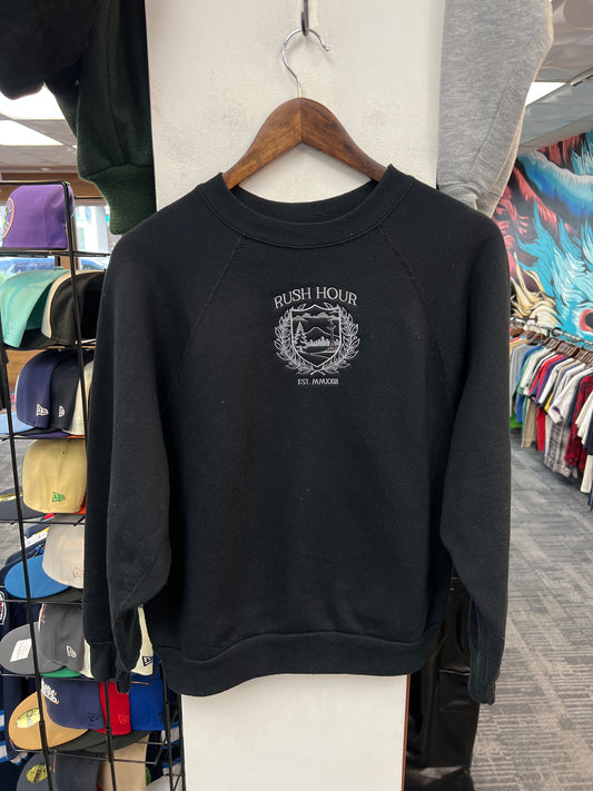 Rush Crest Black/Grey Crewneck