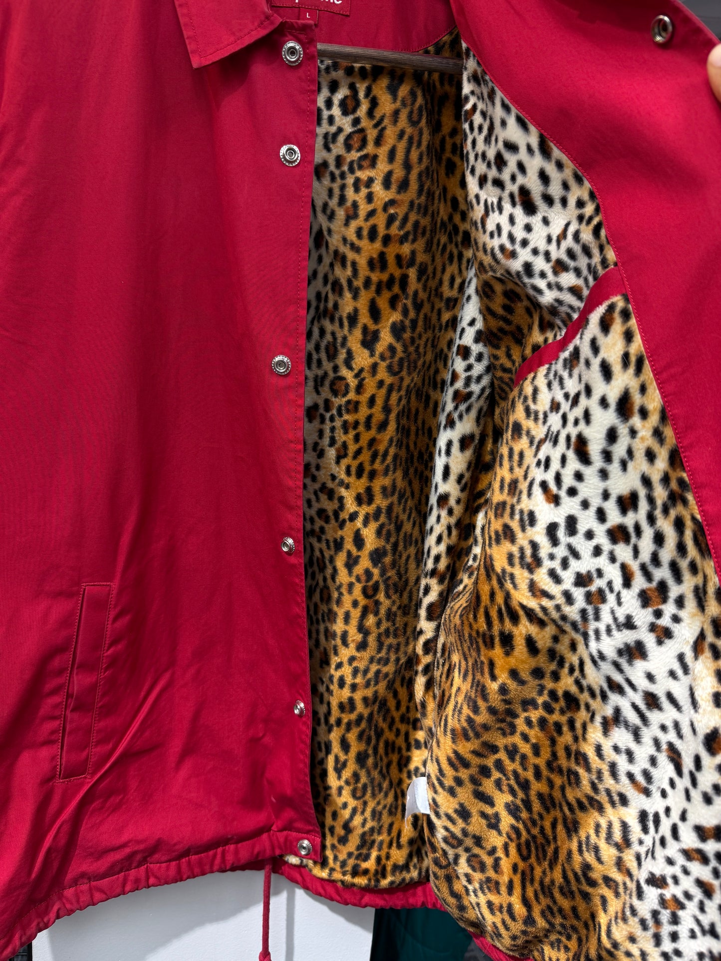 Supreme Cheetah Lined Coaches Jacket