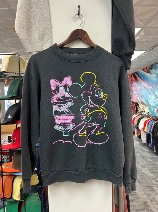 Vintage Disney Mickey Mouse Black Crewneck